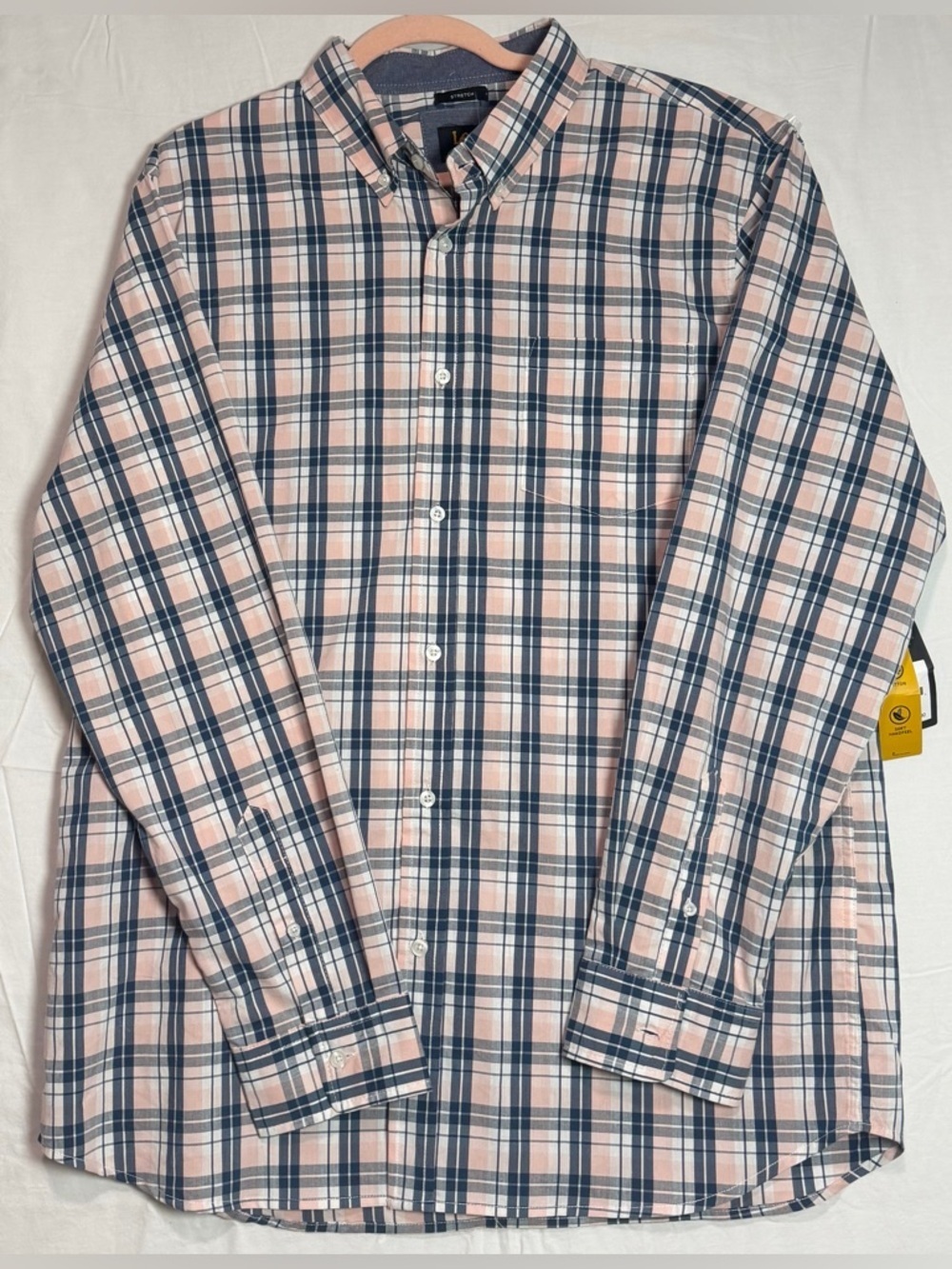 Lee Men’s Plaid Button-Down Shirt - Pink & Blue